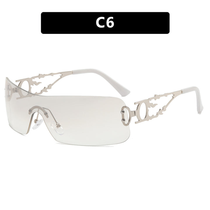 Women's futuristic sunglasses with ultra-modern metal accents Bowlift