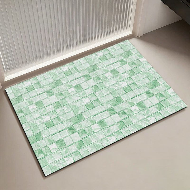 Mosaic Pattern Bath Mat Bowlift