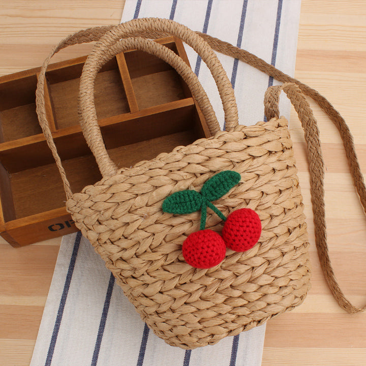 Handbag with Fruity Crochet Motif Bowlift