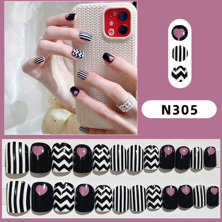 Floral Pattern Press-On Nail Set