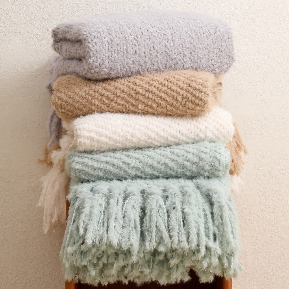 Soft Textured Throw Blanket Bowlift