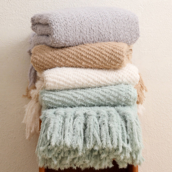 Soft Textured Throw Blanket Bowlift