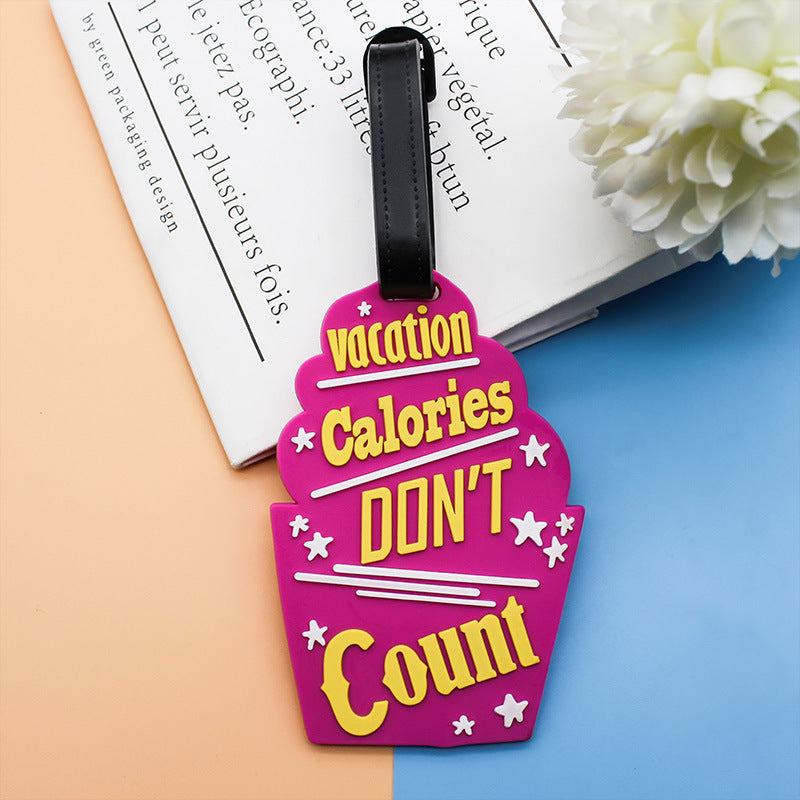 Unisex Luggage Tag in Chocolate Design Bowlift