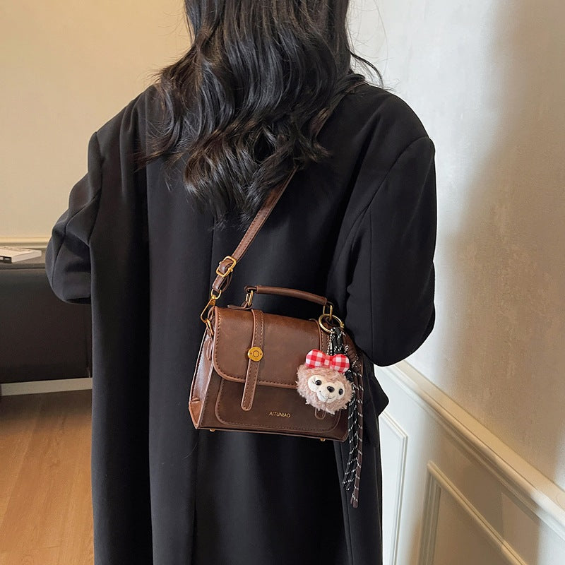 Compact Leather Handbag Bowlift