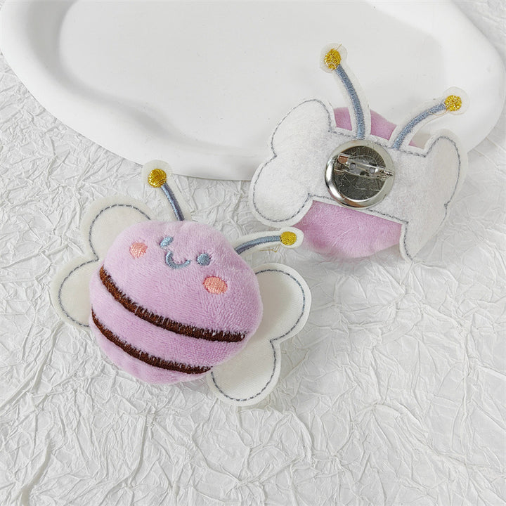 Cute Plush Bee Brooch Bowlift