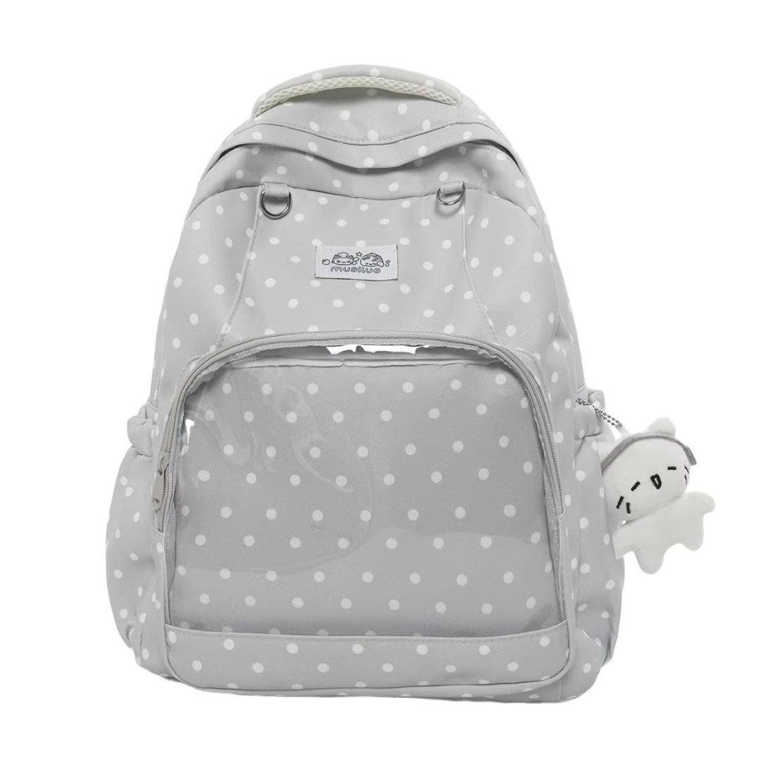 Polka Dot Patterned School Backpack Bowlift