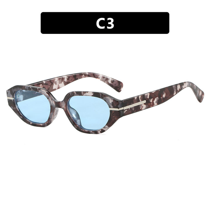 Women's stylish geometric sunglasses with mirrored lenses and unique frame Bowlift