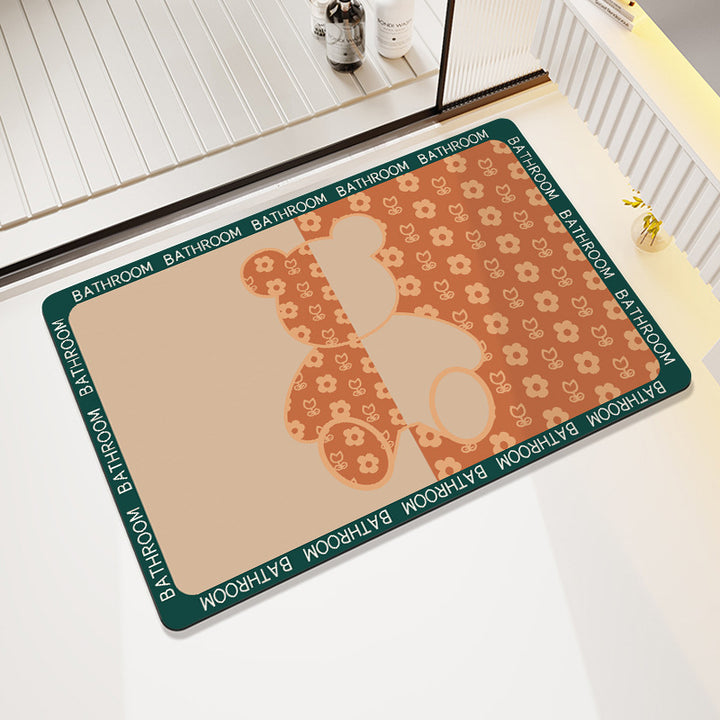 Cute Cartoon-Themed Bath Mat Bowlift