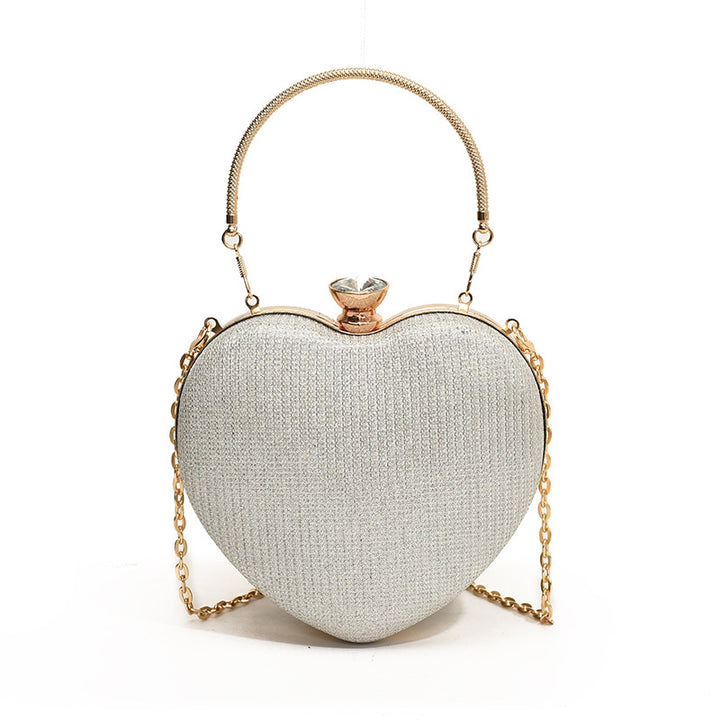 Glamorous Heart-Shaped Evening Clutch