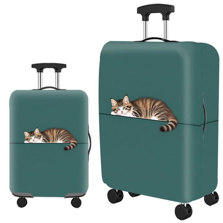 Tropical Leaf Print Hard Shell Luggage Bowlift