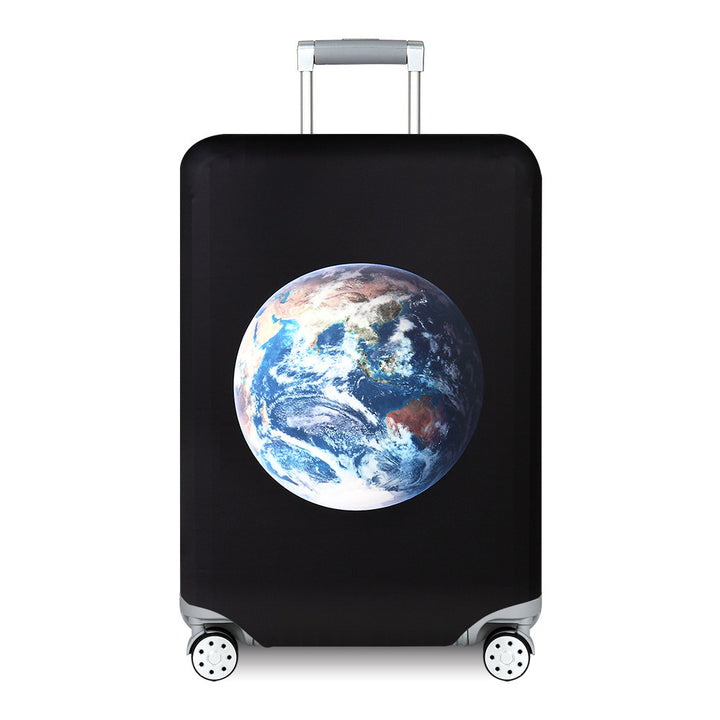 Unisex hard-shell suitcase with modern wave pattern Bowlift