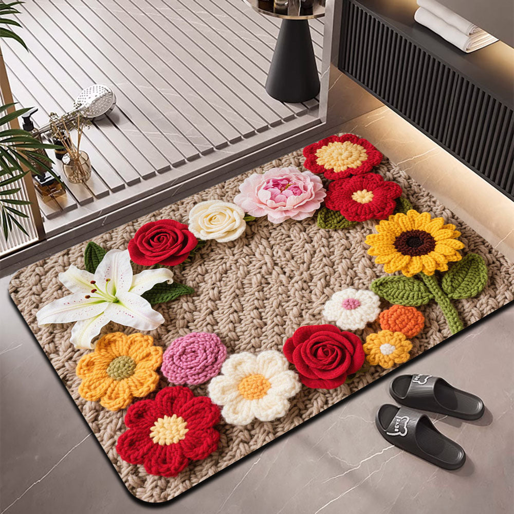 Decorative Floral Area Rug Bowlift
