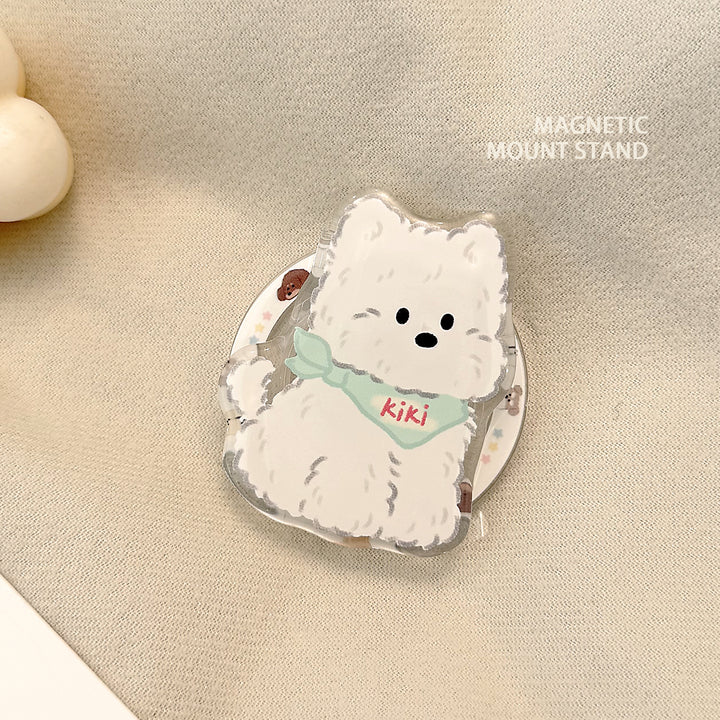 Magnetic smartphone holder in cute dog design Bowlift