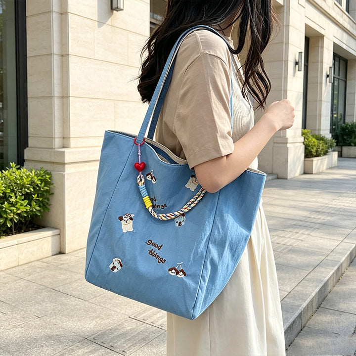 Embroidered Casual Tote Bowlift