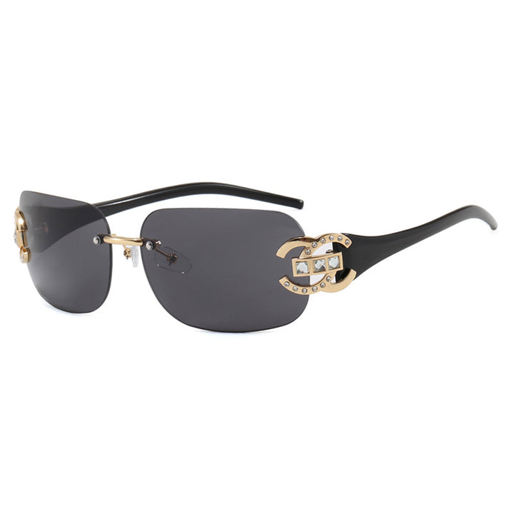 Women's fashionable sunglasses with luxurious geometric frame and protective UV filter Bowlift
