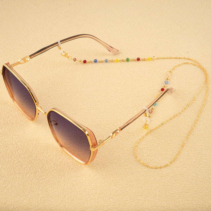 Colorful Crystal Decorative Eyewear Chain Bowlift