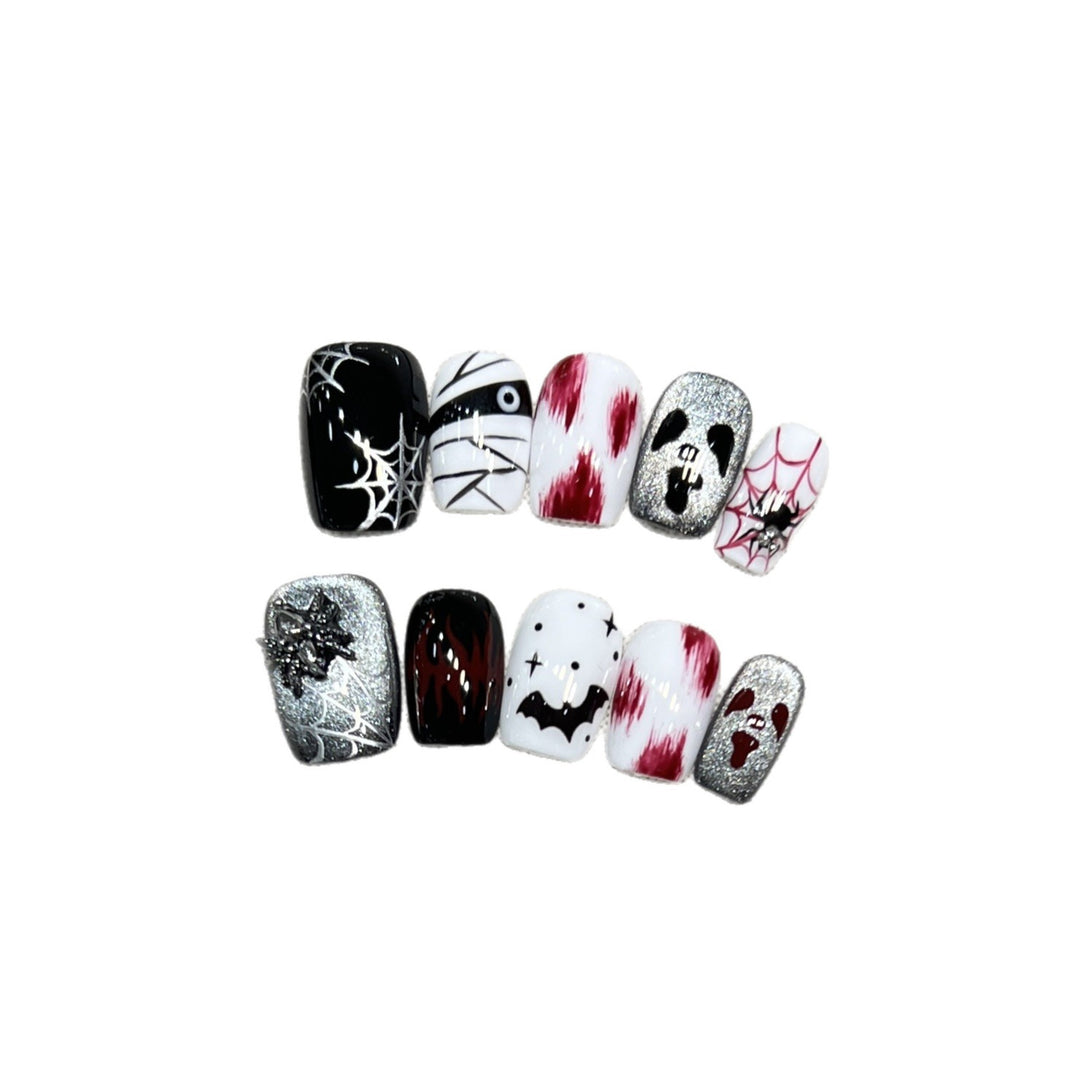 Artistic Halloween Press-On Nail Art Set Bowlift