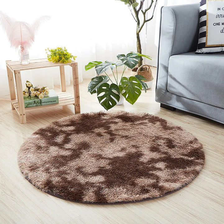 Plush Circular Area Rug Bowlift