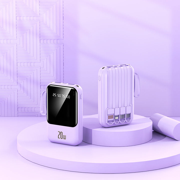 Portable power bank with state-of-the-art charging display and fast USB-C connection Bowlift