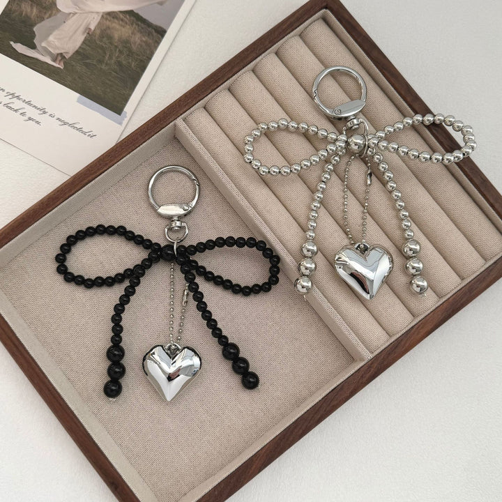 Elegant Beaded Charm Keychain Bowlift