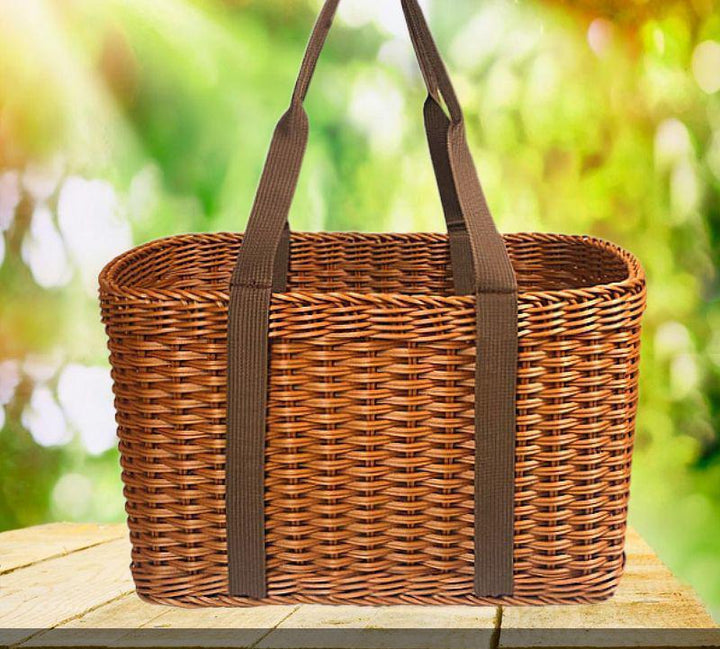 Handcrafted Woven Shopper Basket Bowlift