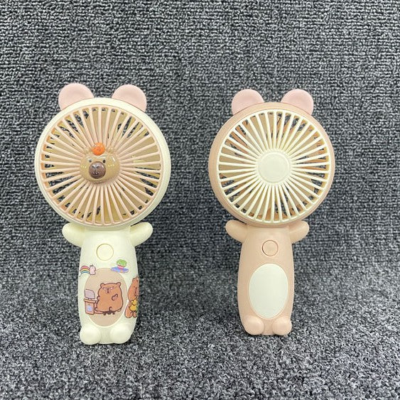 Unisex Portable Hand Fan in Playful Bear Design Bowlift