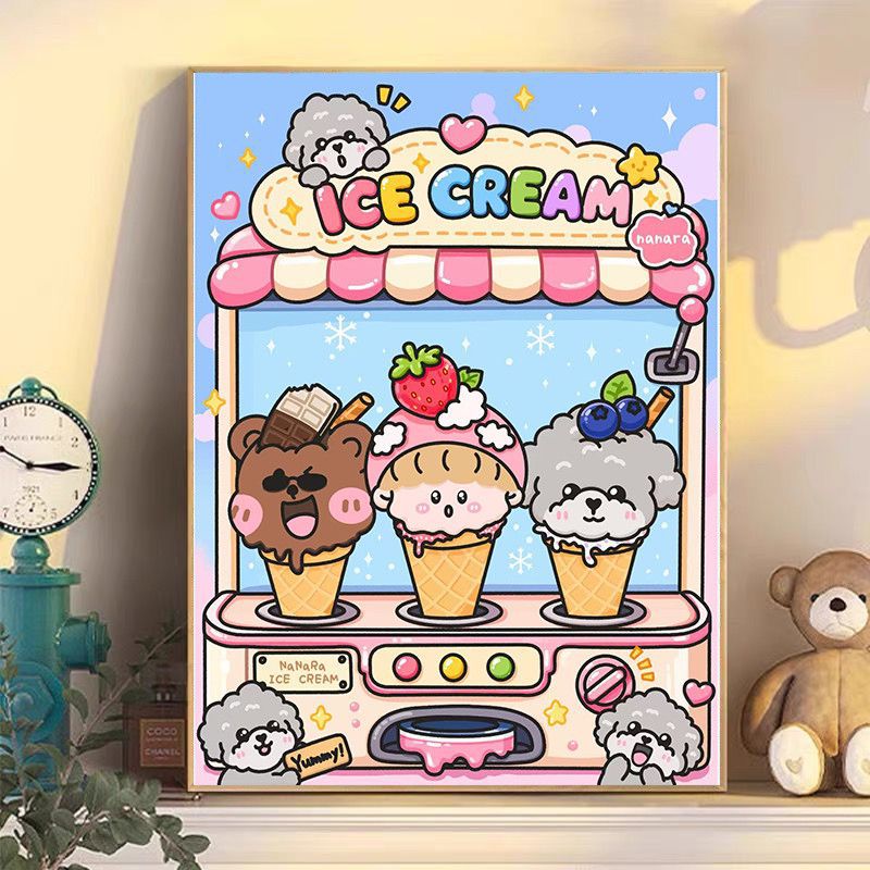 Cute Ice Cream-Themed Wall Art Bowlift