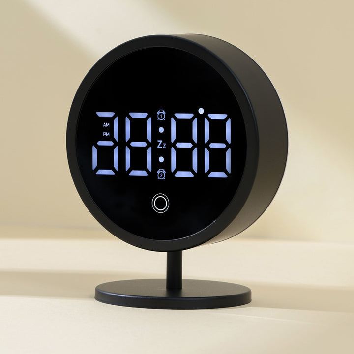 Digital LED Alarm Clock with Touch Snooze and Adjustable Stand Bowlift