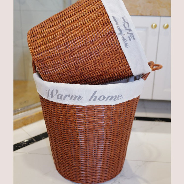 Washing Basket Set Made of Woven Material Bowlift
