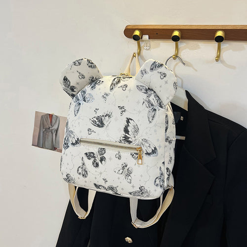 Cute Butterfly Print Mini Backpack Bowlift
