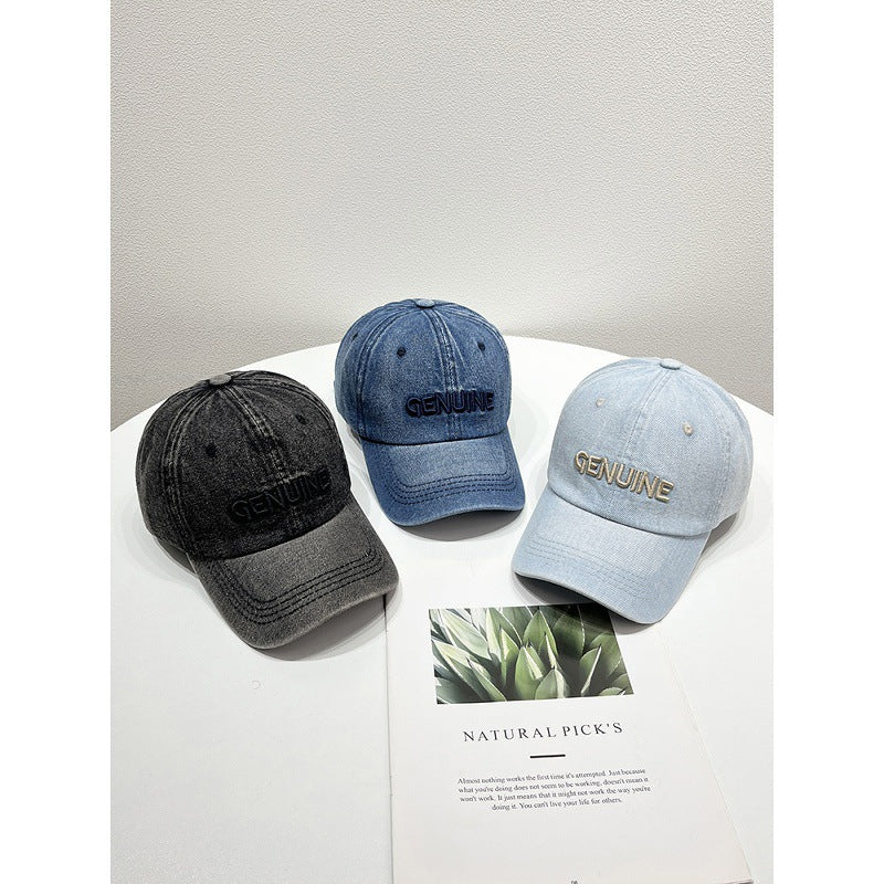 Men's Denim Baseball Cap Bowlift