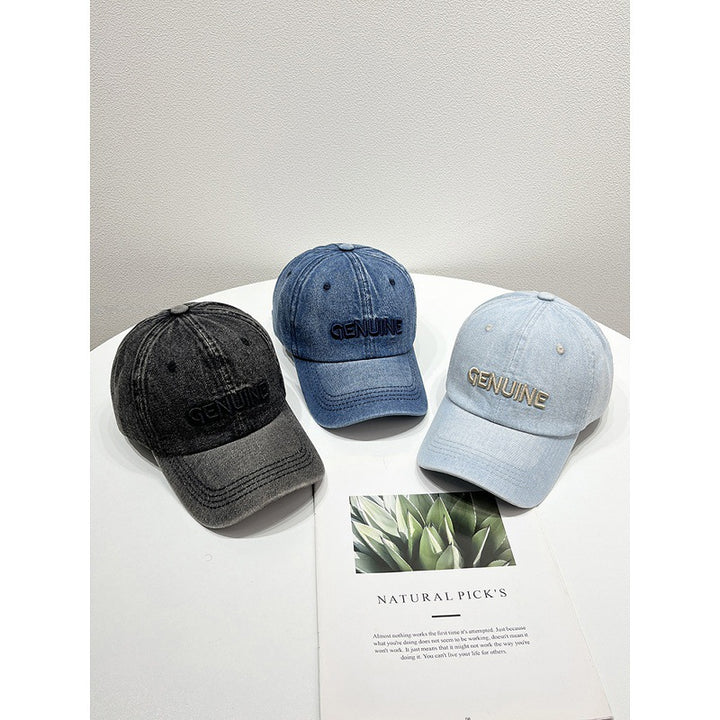 Men's Denim Baseball Cap Bowlift