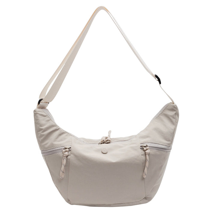 Practical shoulder bag with external zip pockets Bowlift