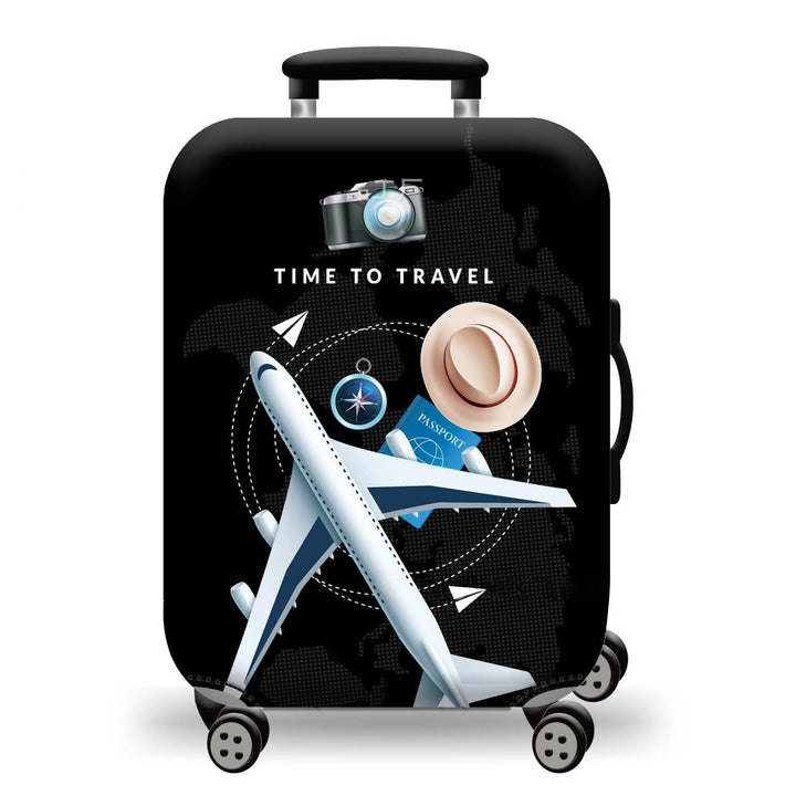 Unisex Hard Shell Suitcase with Creative Travel Motif Bowlift