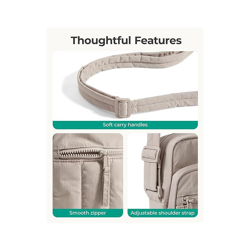Compact shoulder bag with multiple compartments Bowlift