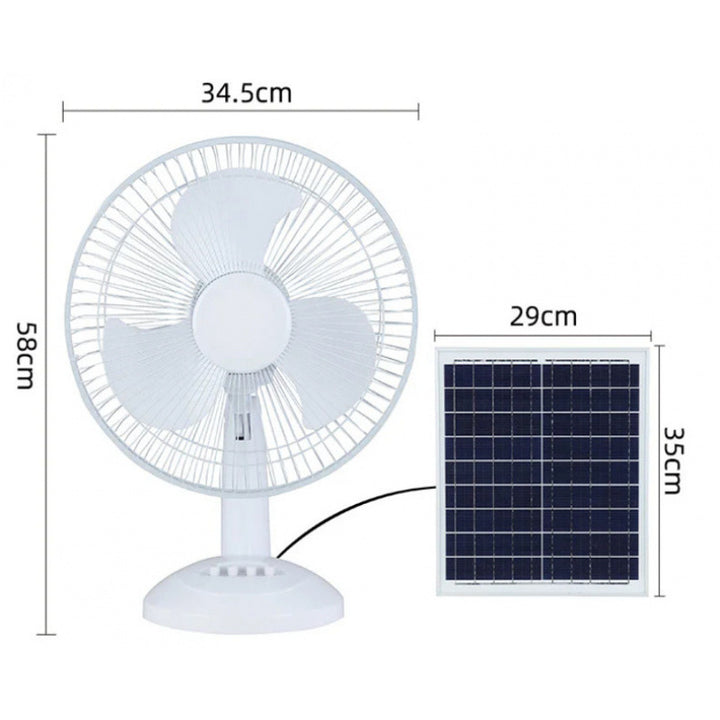 Ladies solar-powered stand fan with remote control Bowlift