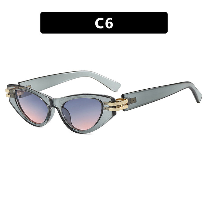 Ladies Cat-Eye Sunglasses with Luxurious Accents Bowlift