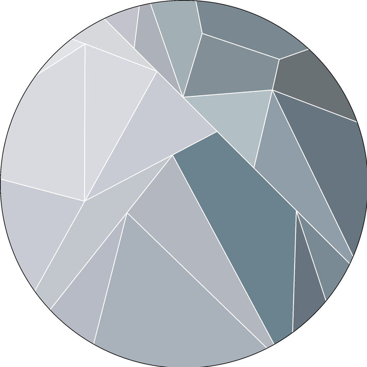 Geometric Patterned Round Area Rug Bowlift
