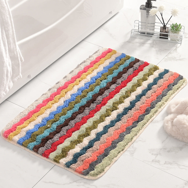 Fringed Chevron Bath Mat Bowlift