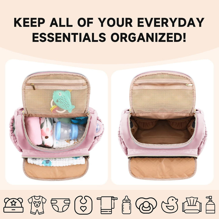 Practical backpack with integrated organizer Bowlift