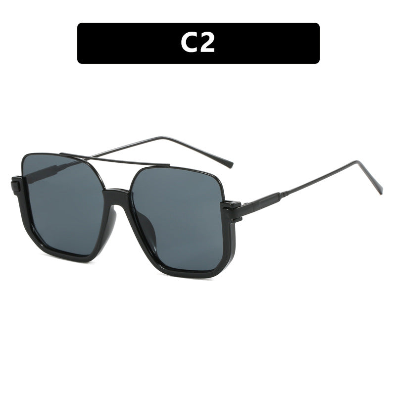 Women oversized sunglasses with trendy square frame and protective UV filter Bowlift