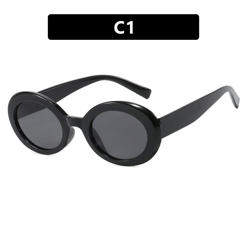 Women's round sunglasses with elegant plastic frame and UV protection Bowlift