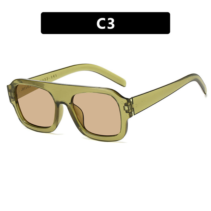 Women’s stylish square sunglasses with eye-catching animal print design Bowlift