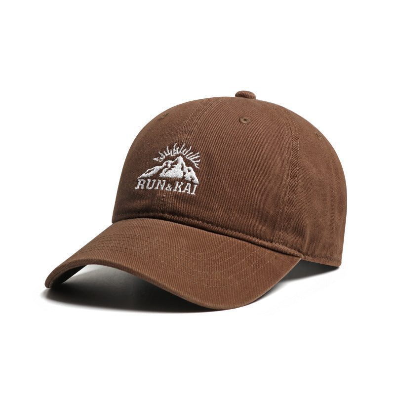 Men's Casual Distressed Embroidered Cap Bowlift