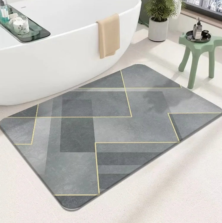 Geometric Patterned Bath Mat Bowlift