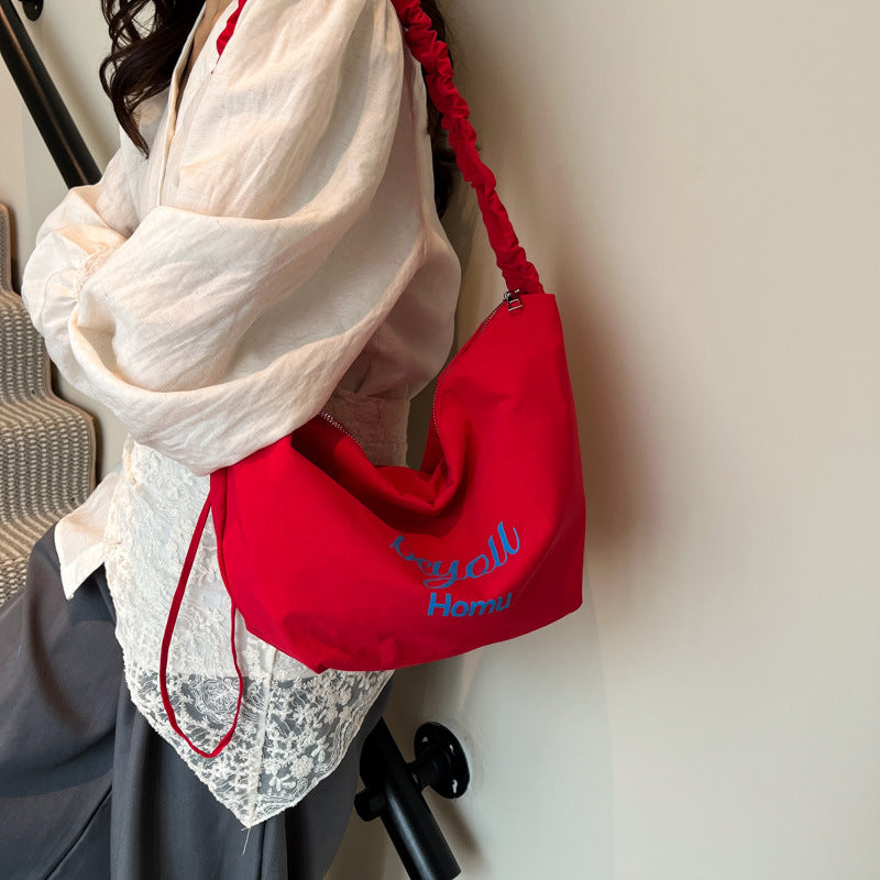 Modern Ruffled Canvas Tote Bag Bowlift