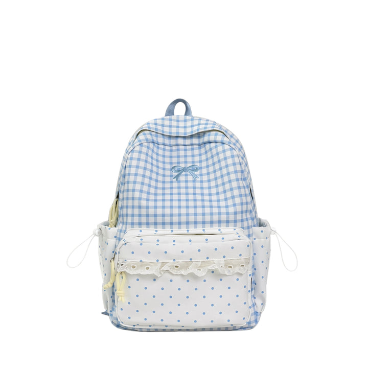 Playful Gingham and Polka Dot Backpack Bowlift