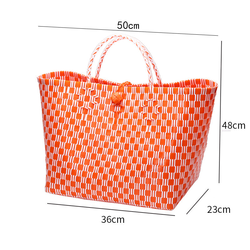 Large Capacity Woven Shopping Tote Bowlift