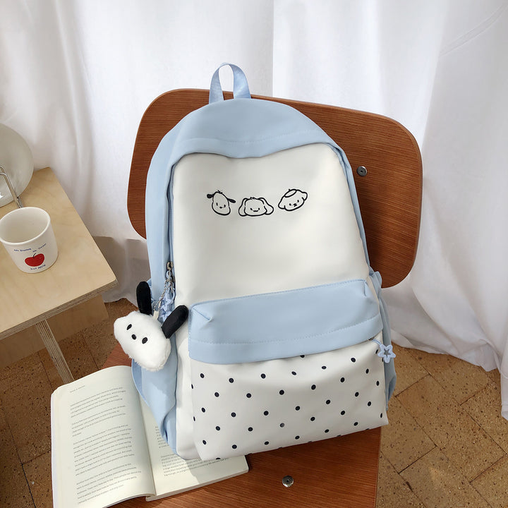 Cute Character Print School Backpack