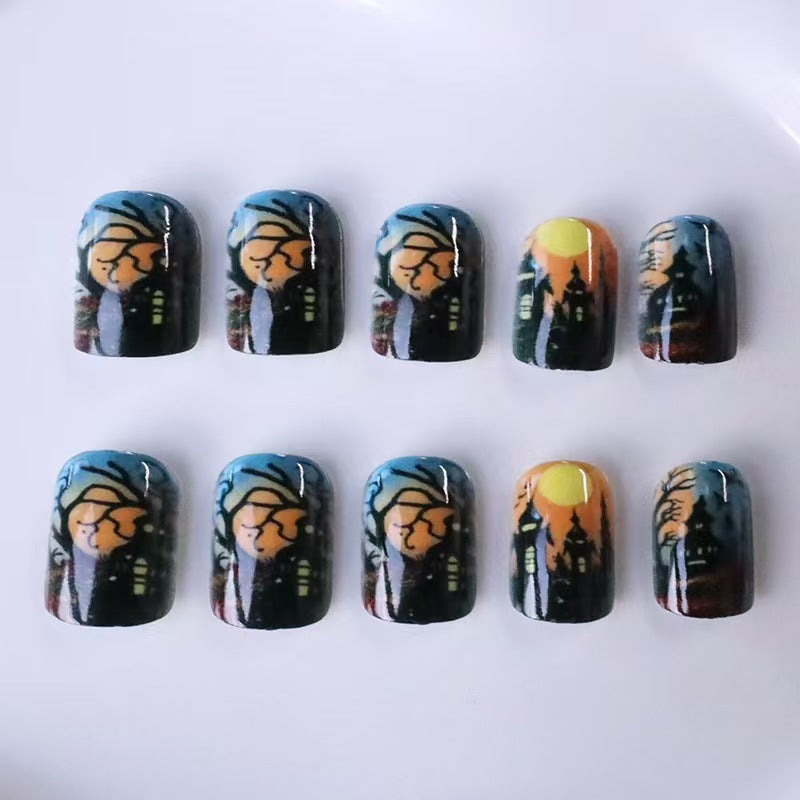 Halloween artificial nail set Bowlift